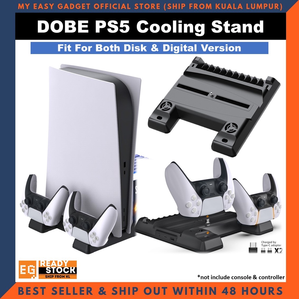 Dobe PS5 Multifunctional Cooling Stand with Dual Controller Charging