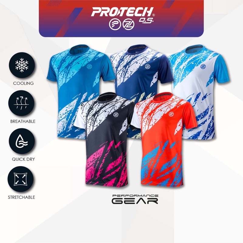 Protech Rnz 10059 Badminton Shirts Shopee Malaysia