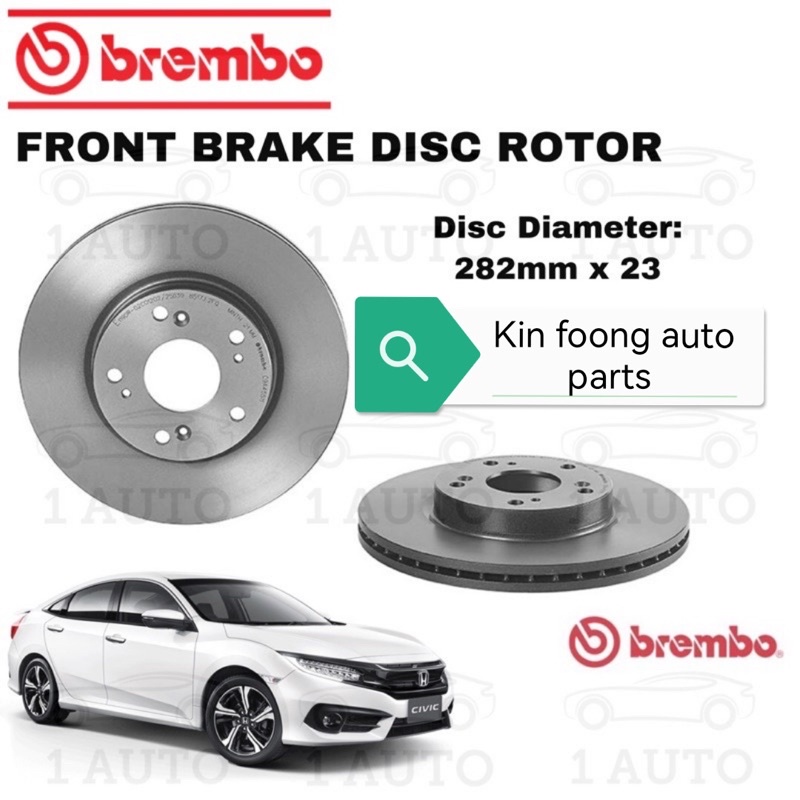 Brembo Front Brake Disc Rotor Honda Civic FC TEA 1.5 Turbo/1.8 & Front ...