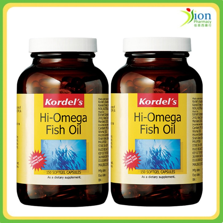 [LIMITED PROMOTION] KORDEL'S HIOMEGA FISH OIL SOFTGEL CAPSULE 2X150S
