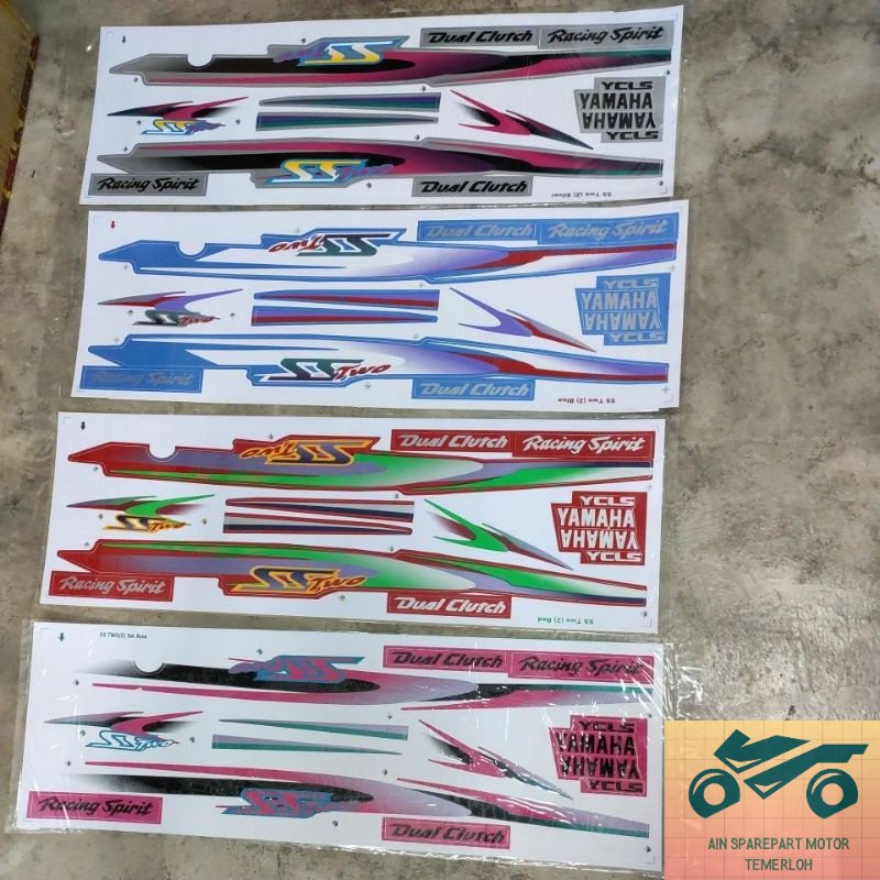 Stiker Sticker Body Stripe Cover Set (2) Yamaha Y110ss Two Ss Two 2 ...