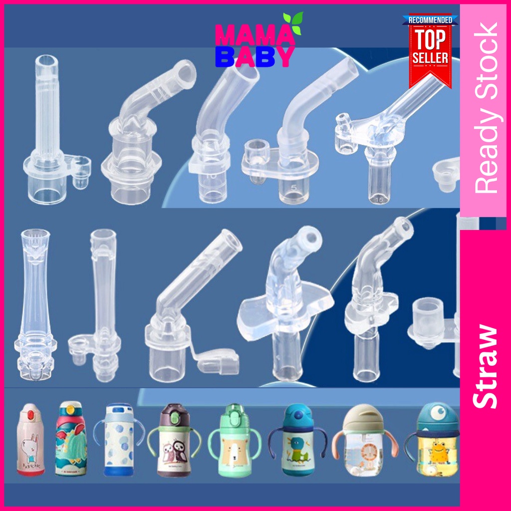 Mamababy Puting Straw Nipple Bottle Replacement Straw Baby Bottle Straw