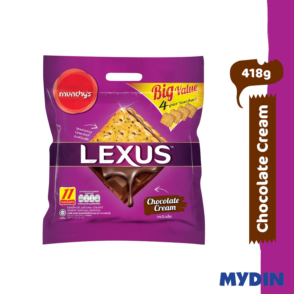 Munchy's Lexus Chocolate Cream Sandwich Biscuit (418g) | Shopee Malaysia