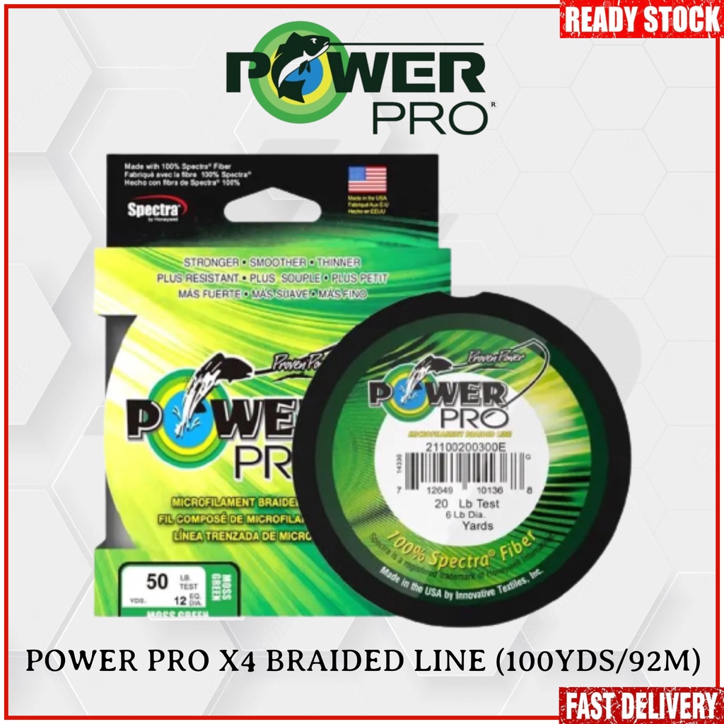 Power Pro X4 Braided Fishing Line (100 Yards/92 Meter)