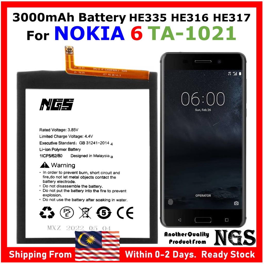 Originale Batterie HE316 HE317 HE335 pour Nokia 6 TA-1021 - TA-1025