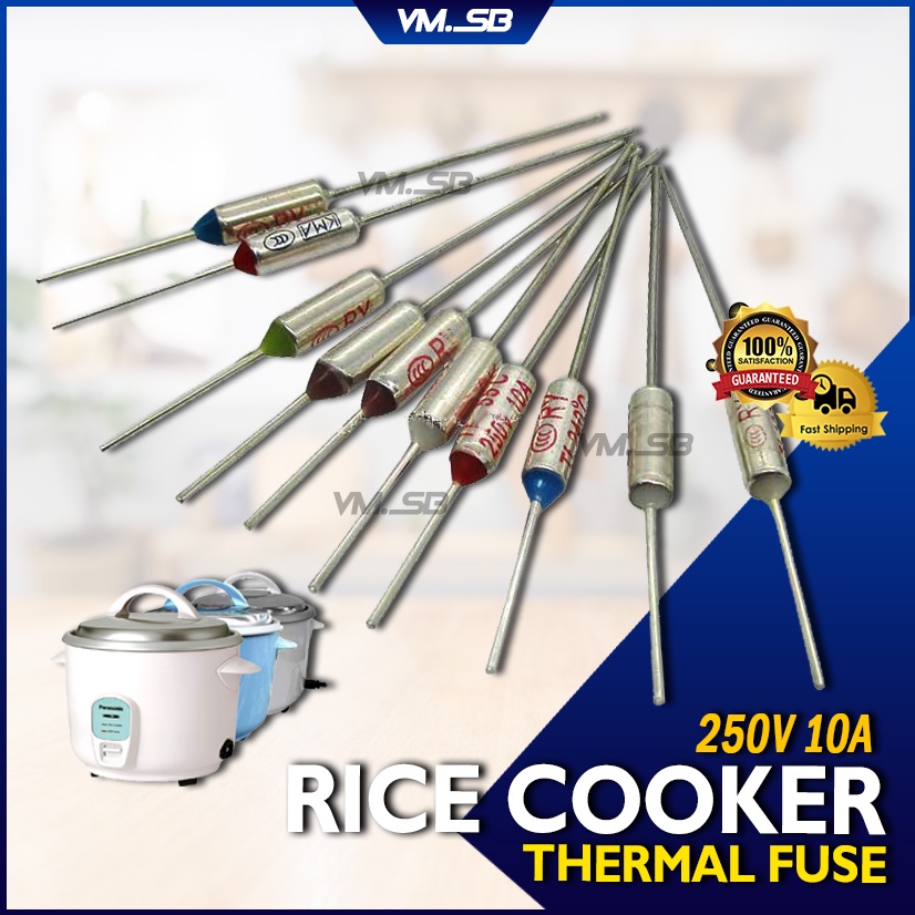 Rice Cooker Thermal Fuse 250V 10A 152C / 165C / 175C / 180C / 185C