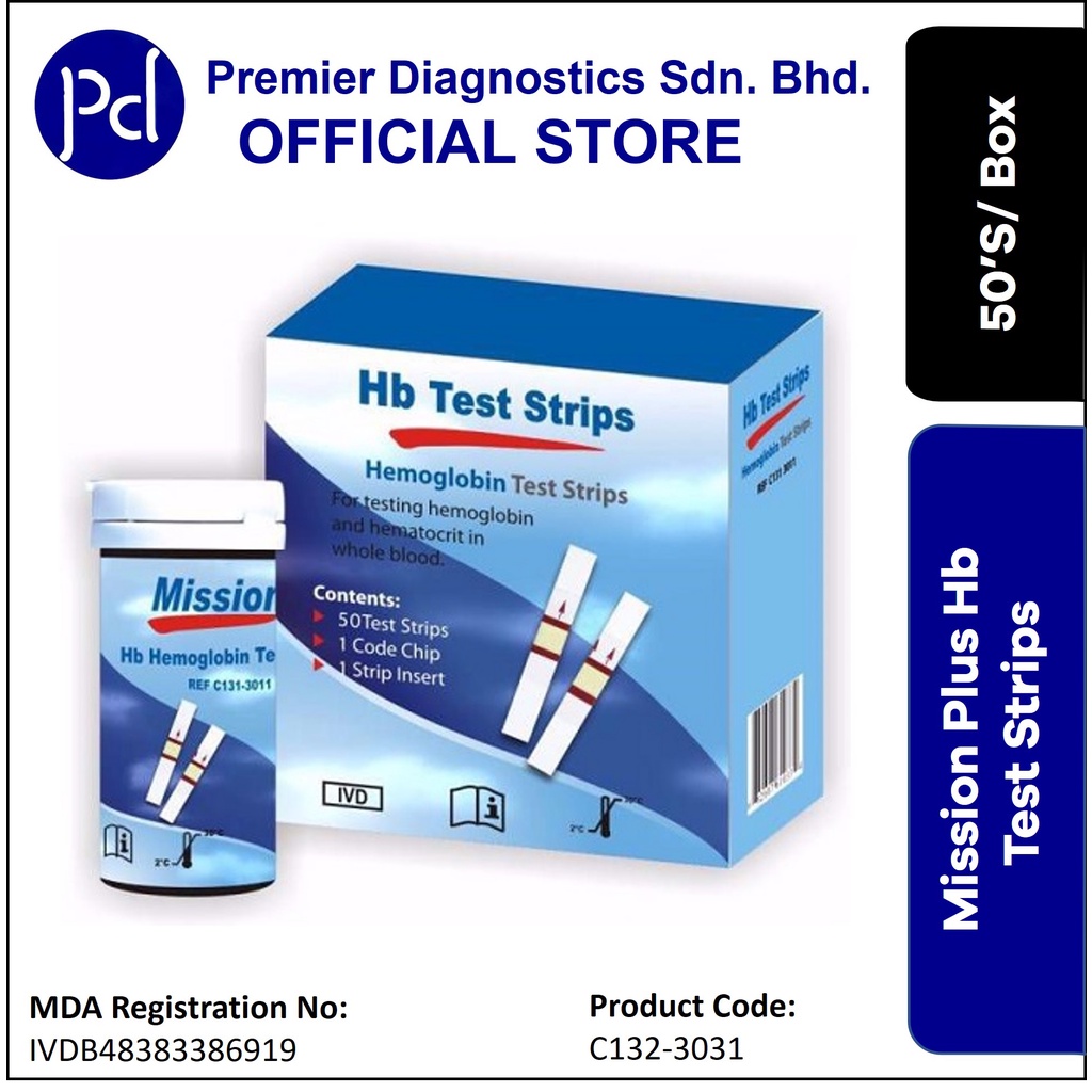 ACON Mission Plus Hemoglobin Test Strip (2x25's/box) | Shopee Malaysia