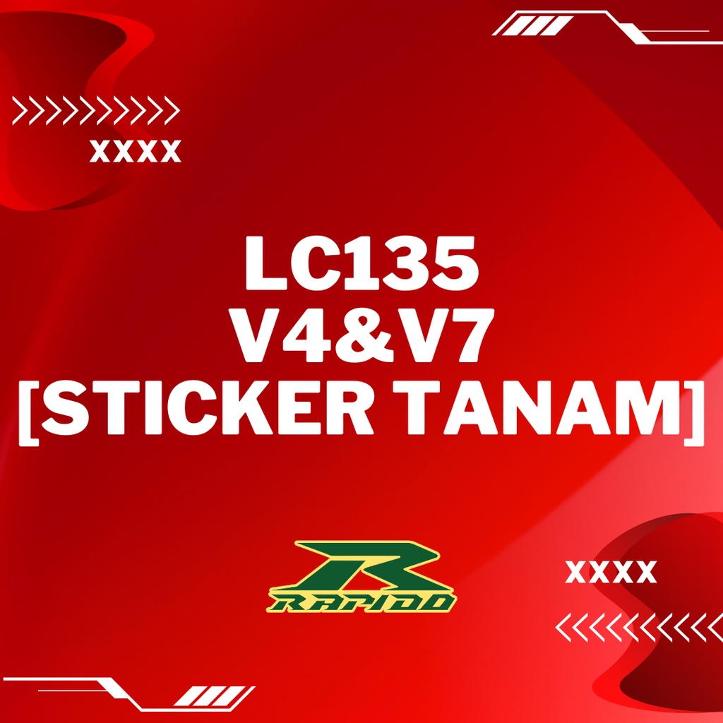 YAMAHA LC LC135 V4&V7 RAPIDO BODY COVERSET STANDARD (STICKER TANAM ...