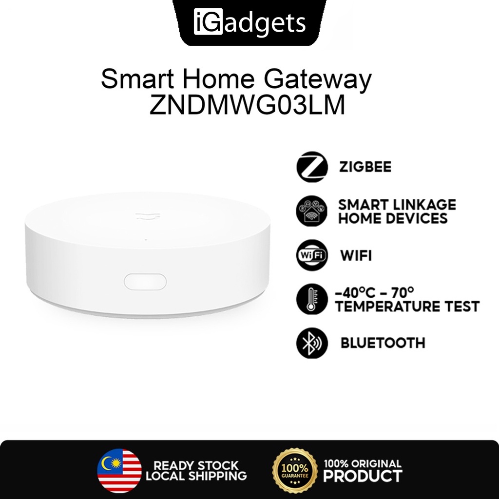 Xiaomi Mijia Multi-Mode Gateway ZigBee 3.0 WIFI Bluetooth Mesh Hub Voice  Remote Control works With Mi Home APP Apple Homekit