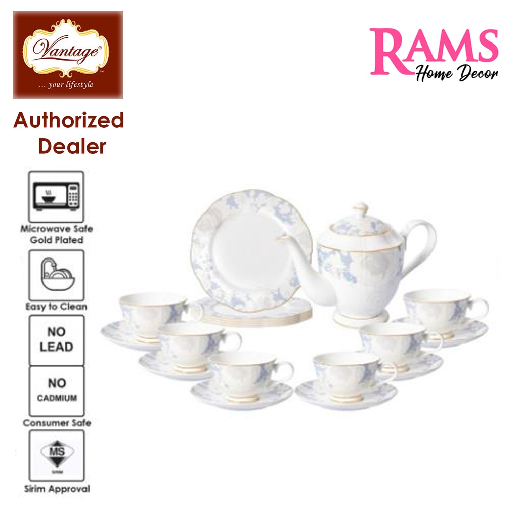Vantage 20 Pcs Premium Porcelain Tea Set with Dessert Plate / Set Kopi ...