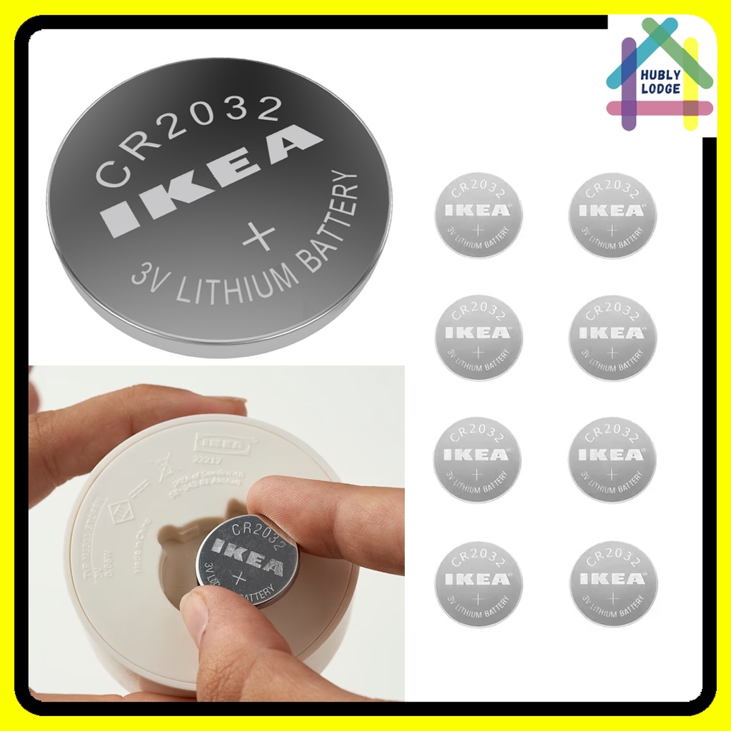 [8 PIECES] IKEA BATTERY LITHIUM BATTERY PLATTBOJ LITHIUM BATTERY CR2032