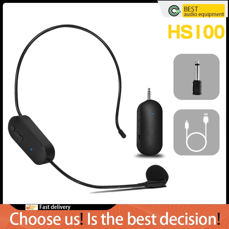 Wireless Microphone Headset rechargeable used in teaching tour guide