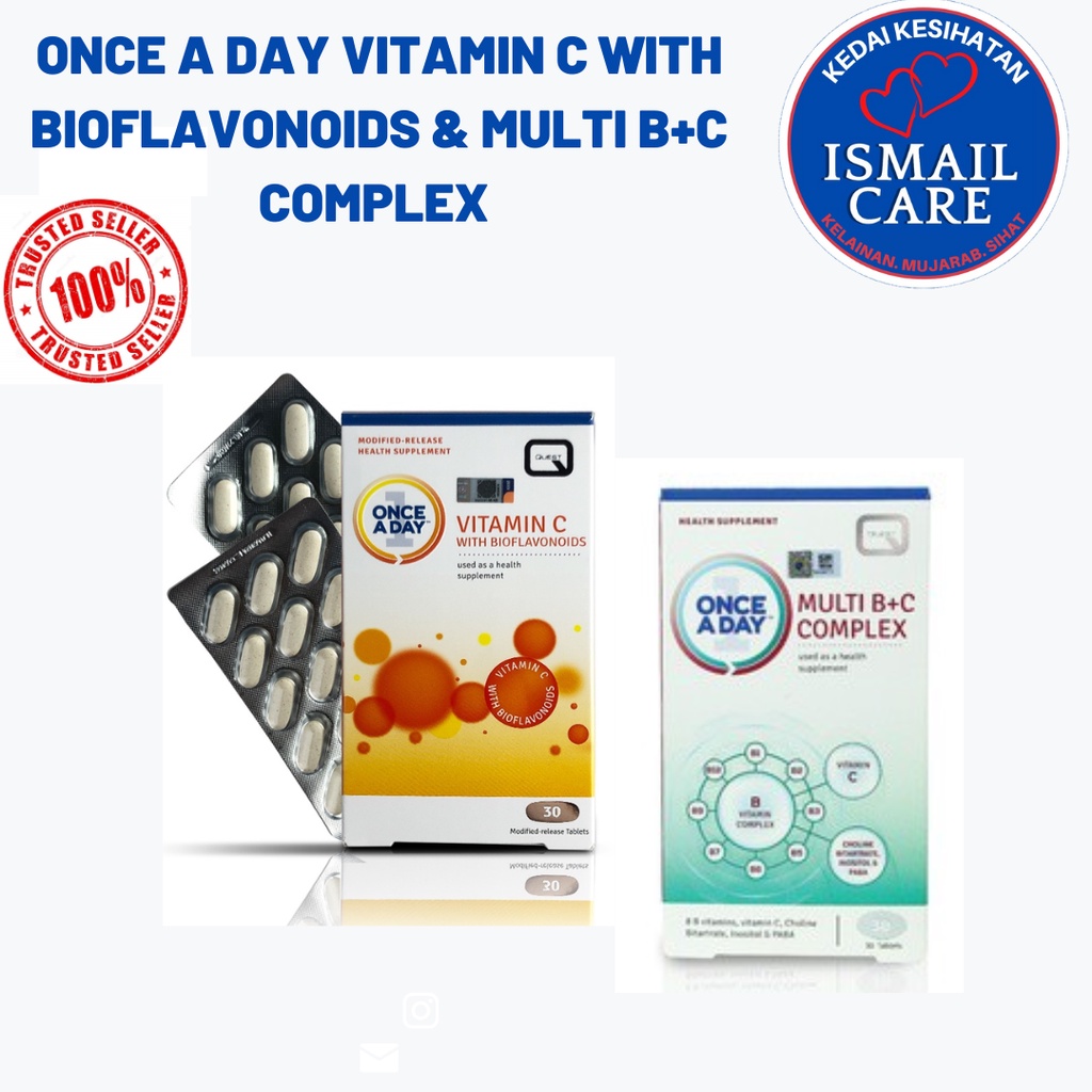 ONCE A DAY VITAMIN C WITH BIOFLAVONOIDS & MULTI B+C COMPLEX (VITAMIN C ...