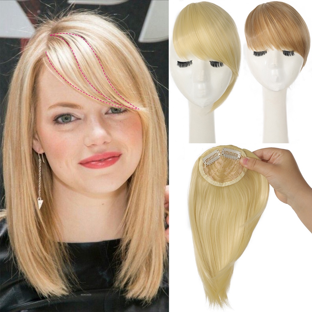 Synthetic Side Bangs Hair Extensions Clip In Side Bangs Fake Fringe ...