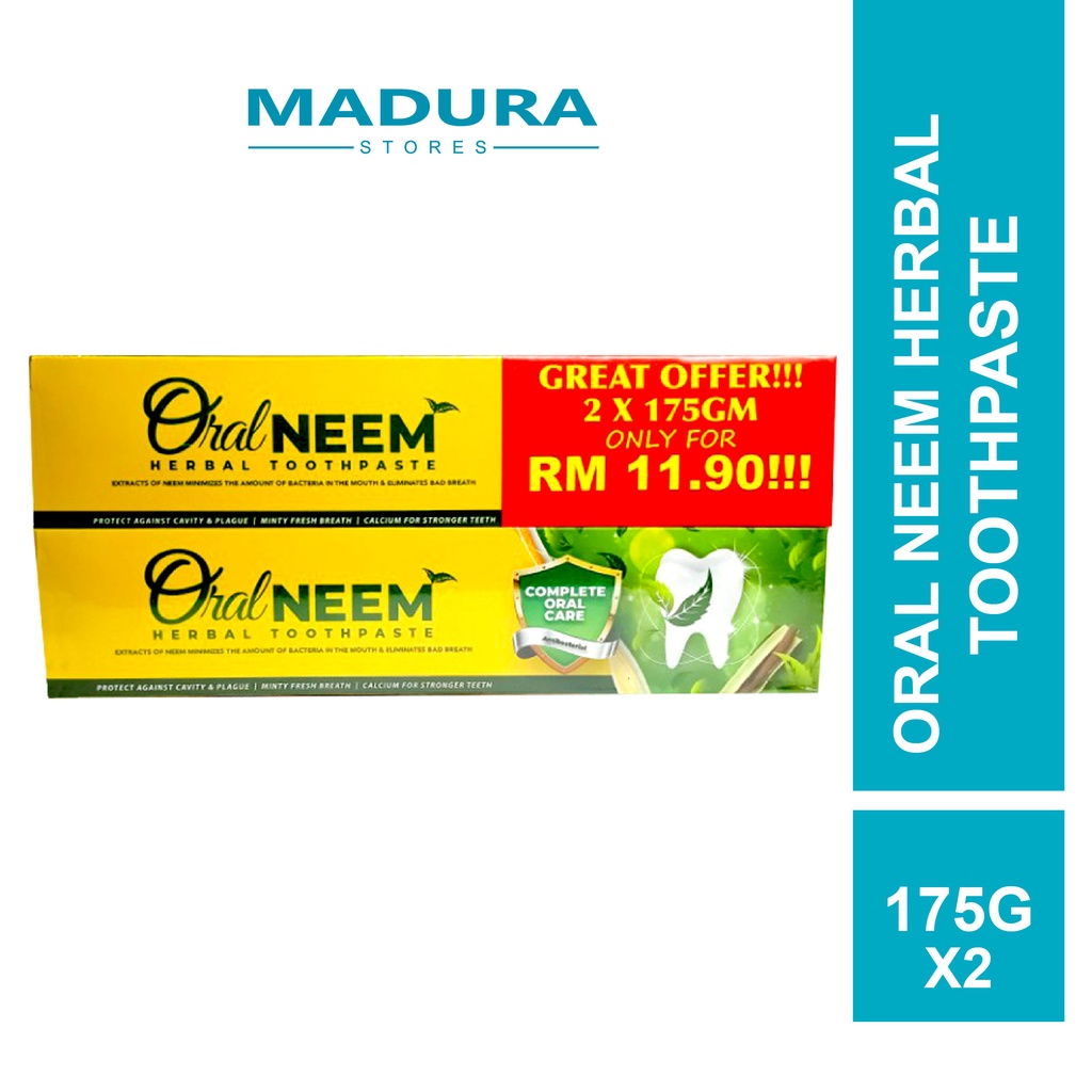 Oral Neem Herbal Toothpaste (2 x 175g) Shopee Malaysia