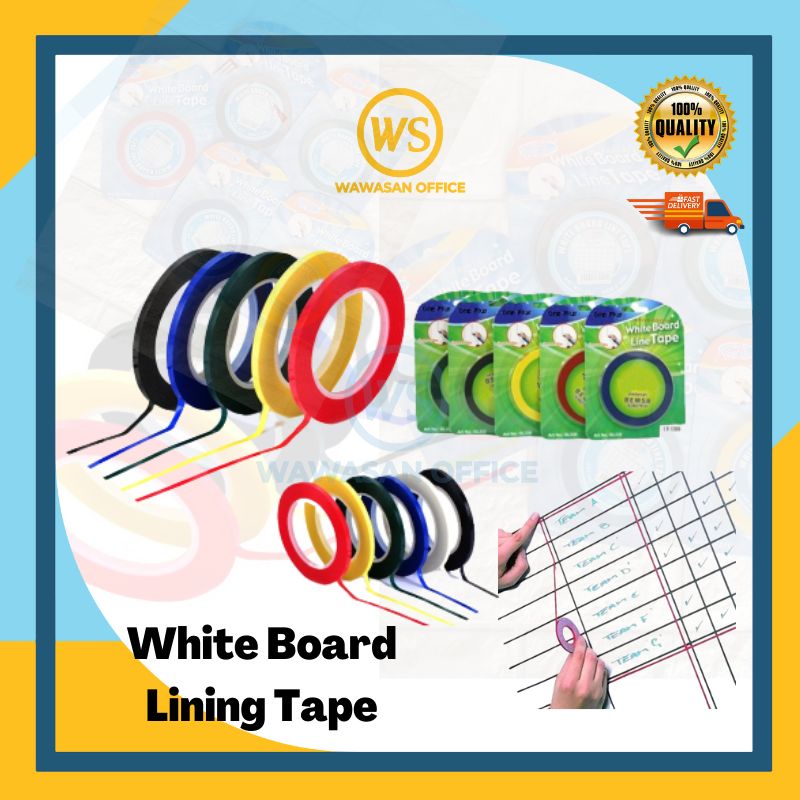 Whiteboard Line Tape Lining Tape White Board 3mm 5mm Shopee Malaysia
