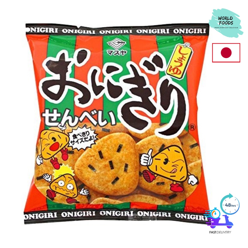 Japan Masuya Onigiri Senbei Soy Sauce Flavored Rice Crackers 108g