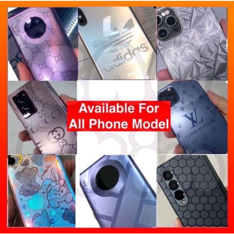 Transparent Sticker Phone Protector Wrap Mobile Back Film Model ...