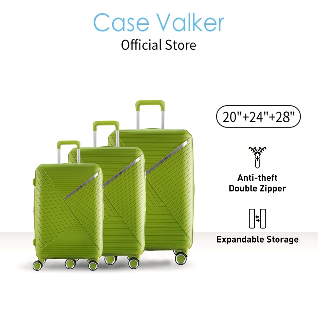 Case Valker Signature ProX 3in1 Unbreakable Polypropylene 3 in 1 TSA PP Expandable Luggage Bag 20 24 28 Shopee Malaysia