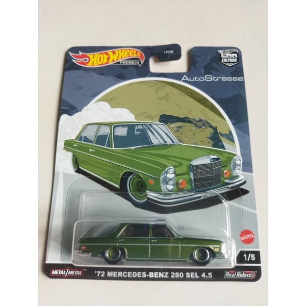 Hot Wheels Premium Auto Strasse 72 Mercedes Benz 280 Sel 4 5 Shopee Malaysia