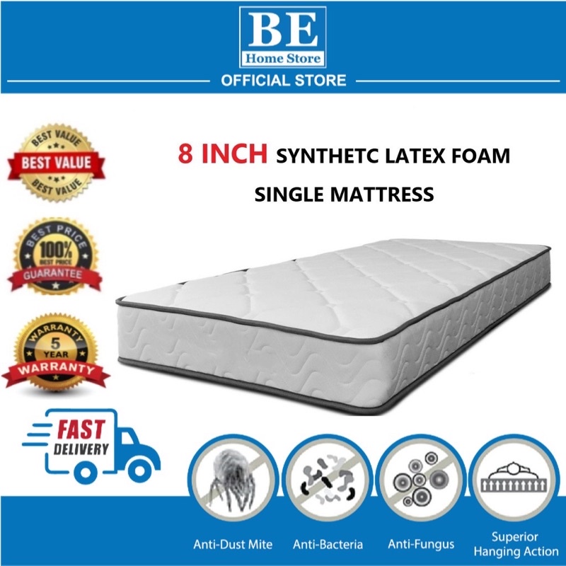 🔥1.1 【Ready Stock】8 INCH Premium Quality Single Mattress Foam / Single