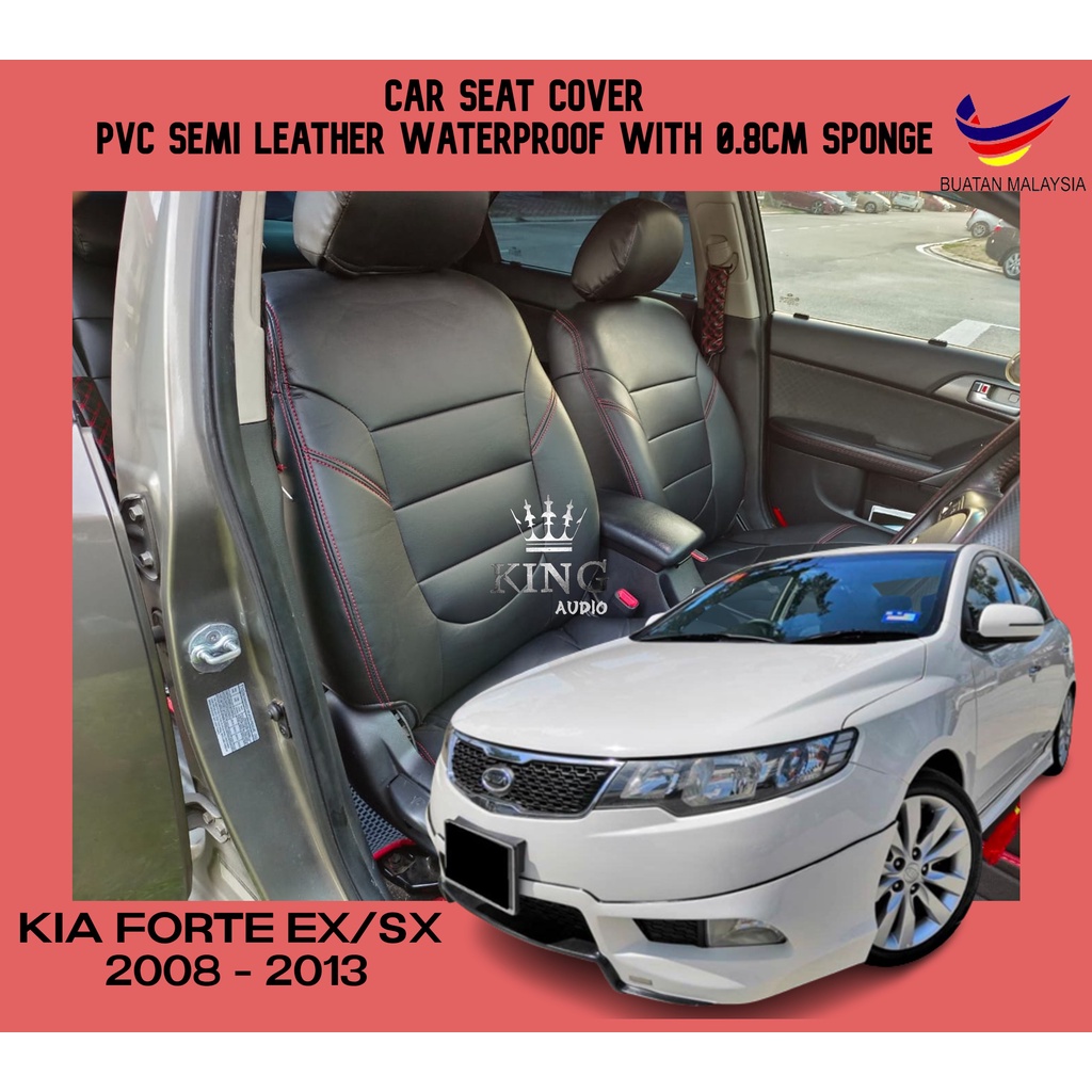 KIA FORTE EX / SX 2008 2013 Seat Cushion Cover PVC Semi Leather