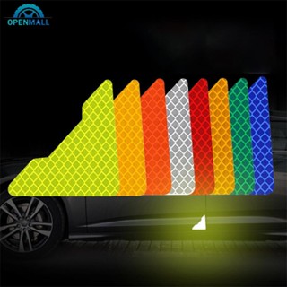 4Pcs Car Reflective Stickers Car Door Decal Warning Tape Safety Mark Strips