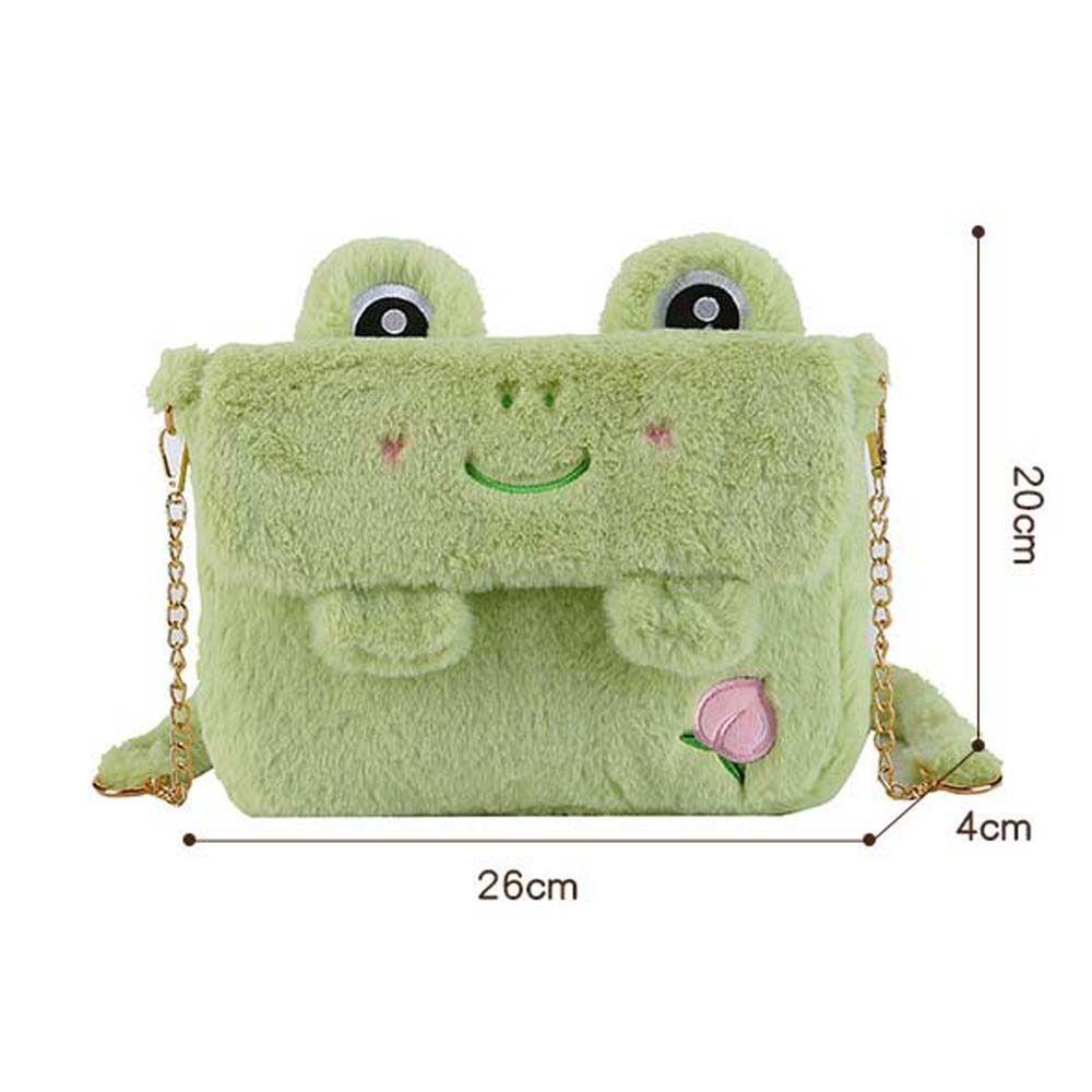 QINMEI Frog Plush Handbag Christmas Gifts Cartoon Chest Bag Phone