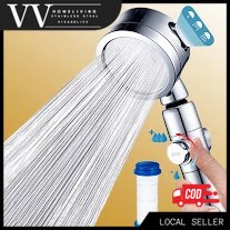 3 Mode Shower Head Adjustable with Filter High Pressure Water Saving ...