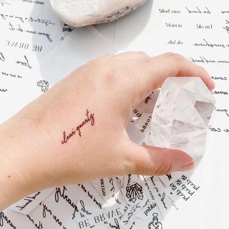 CRISTY CRYSTALS Petite Tattoo Sticker Crystal Sticker Motivation Tattoo