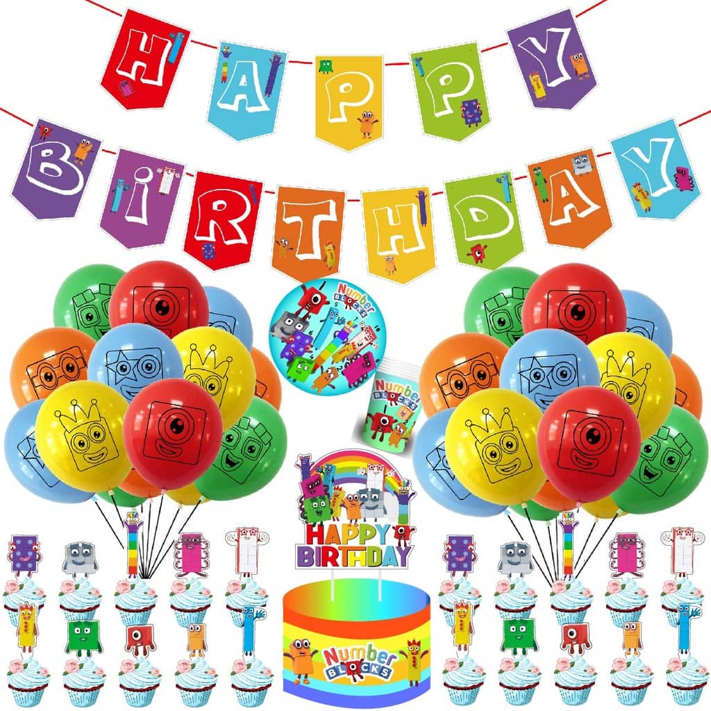 Number blocks Happy Birthday Party Decorations | Shopee Malaysia