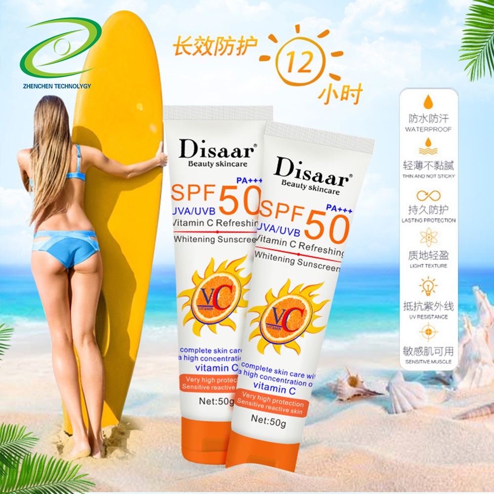 Disaar Moisturing Sunblock Cream Sun Screen Vc Whitening Cream Spf 50 Sunscreen Lotion Sunblock 8912