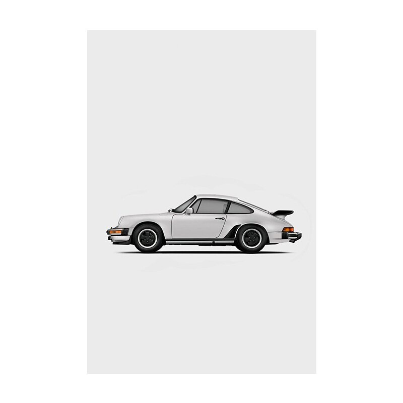 Minimalism Sports Car Porsche 911 Poster And Print Retro Supercar ...