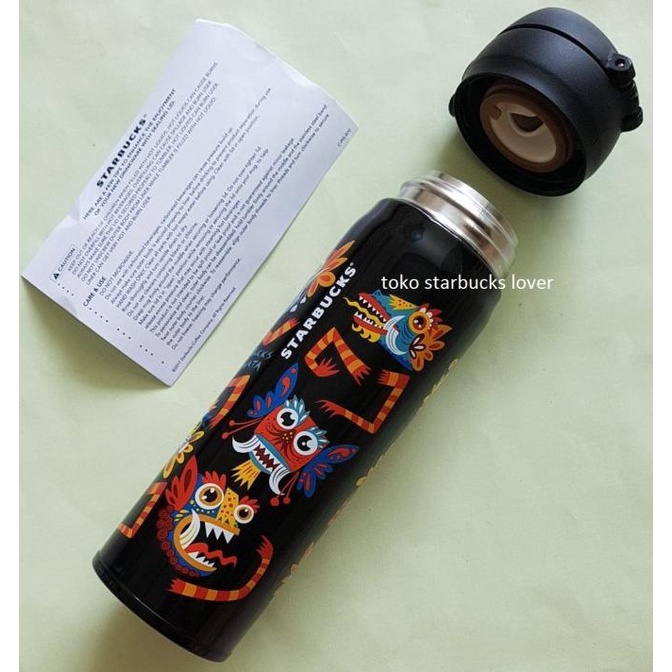 Starbucks Tumbler Thermos Stainless Dewata Bali Barong Black Shopee