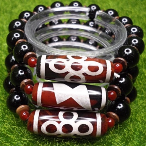 DIY Bracelets] (DQ089) Natural Crystal Tibetan Lightning Five-Eyed