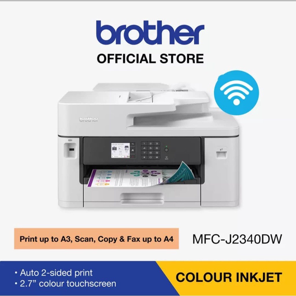 Brother MFC-J2340DW Inkjet Printer All In One Wireless Duplex Printing ...