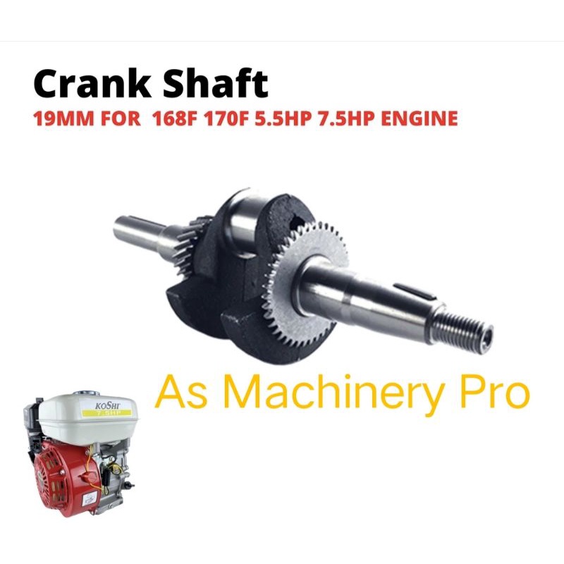 (Ready Stock) Honda Gx160 Gasoline Engine Crank Shaft 19mm 5.5Hp 6.5Hp