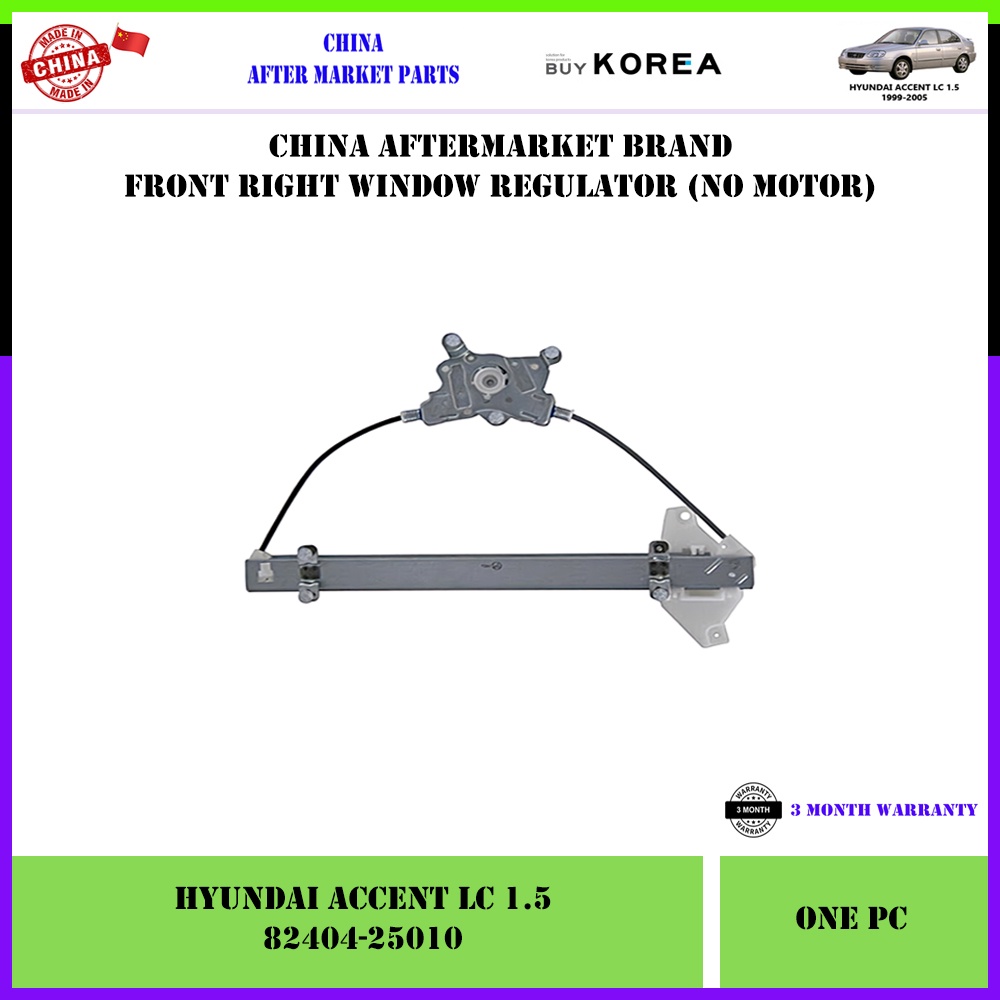 Hyundai Accent LC 1.5 Aftermarket Brand Front Right Window Regulator