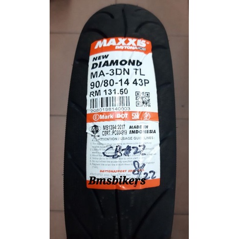 MAXXIS TYRE NEW DIAMOND (MA-3DN) FOR HONDA VARIO SCOOTER 100/80-14 48P ...