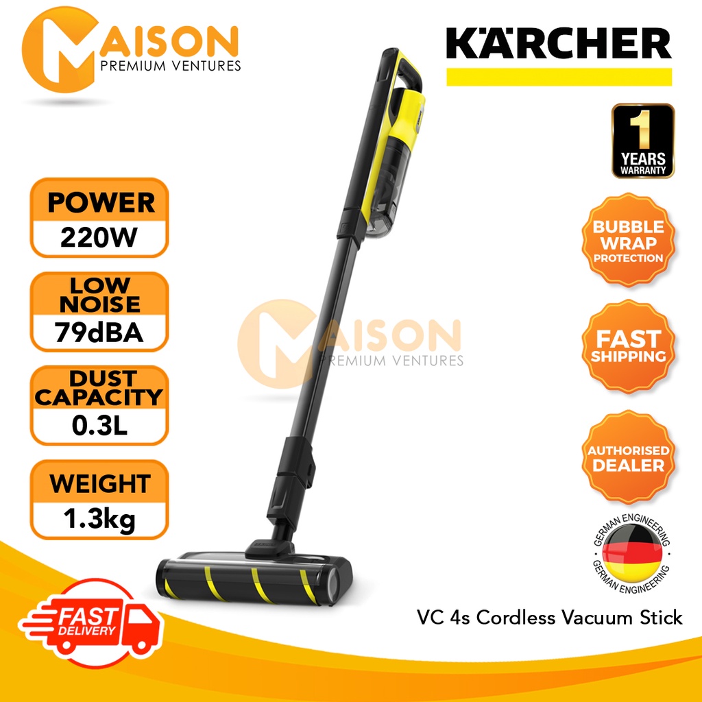 [Sales] Karcher Cordless Vacuum Stick VC 4S (Yellow) Shopee Malaysia