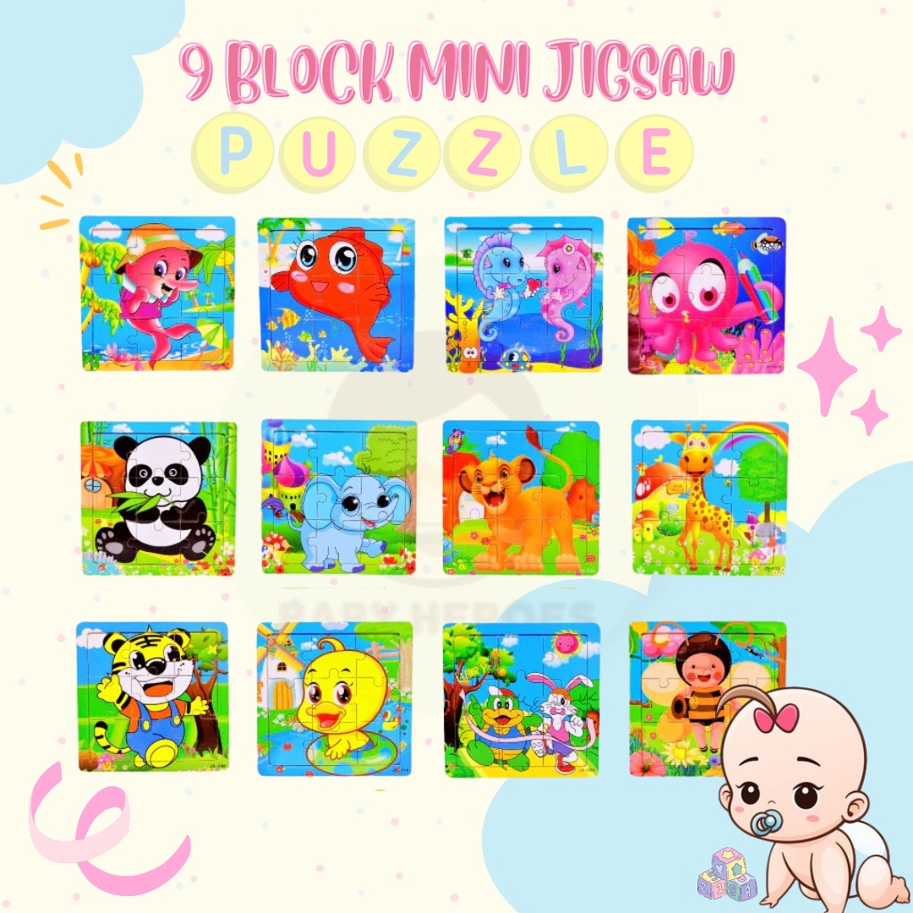 BABYHEROES Ready Stock Animal Wooden Jigsaw Puzzle Cartoon for Kids ...