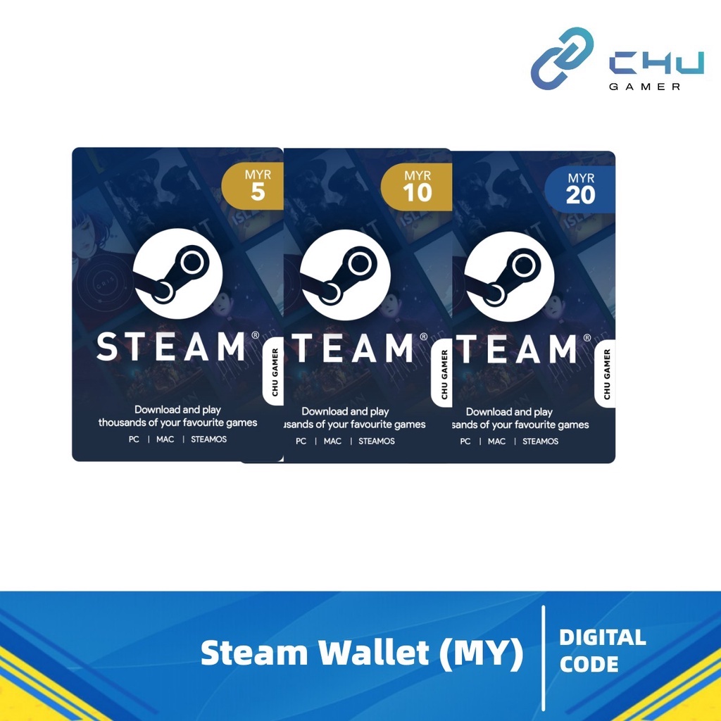 Steam Wallet Code MYR RM5 RM8 RM10 RM16 RM20 RM24 Digital Prepaid Code ...