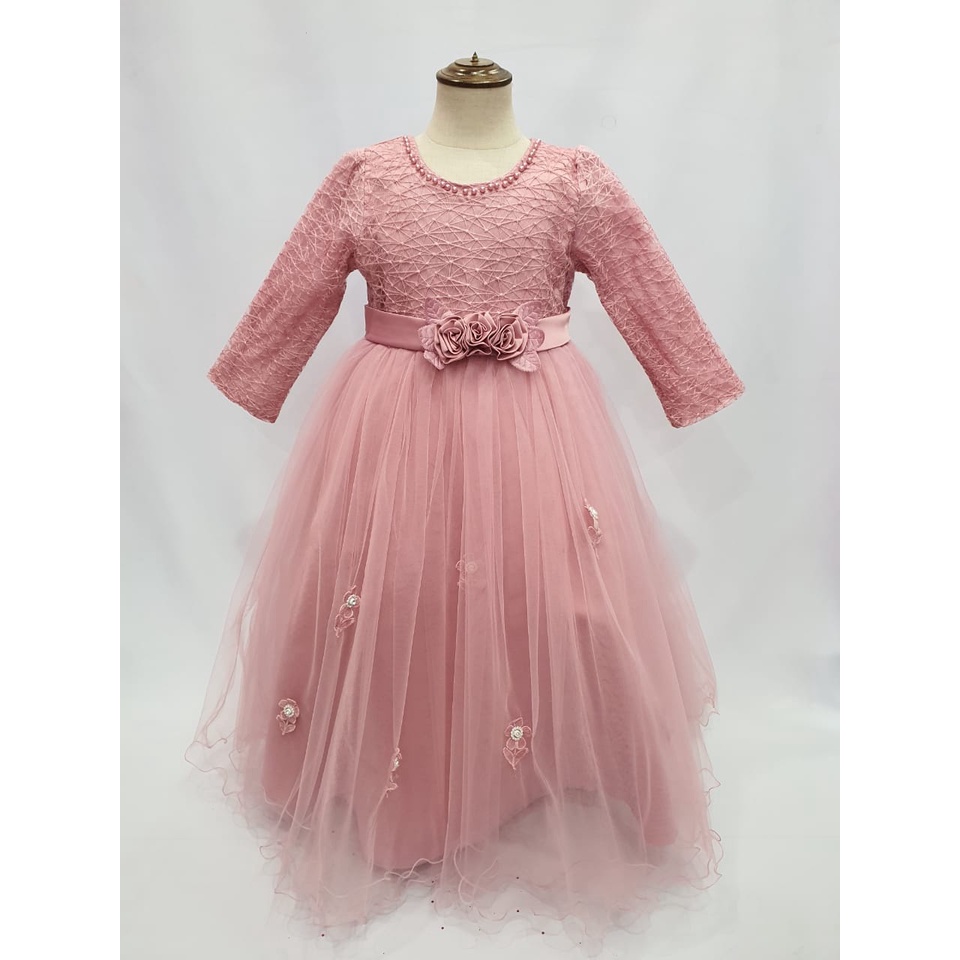 Dress Muslimah for Flower Girl Wedding Birthday Gown Budak Perempuan Shopee Malaysia