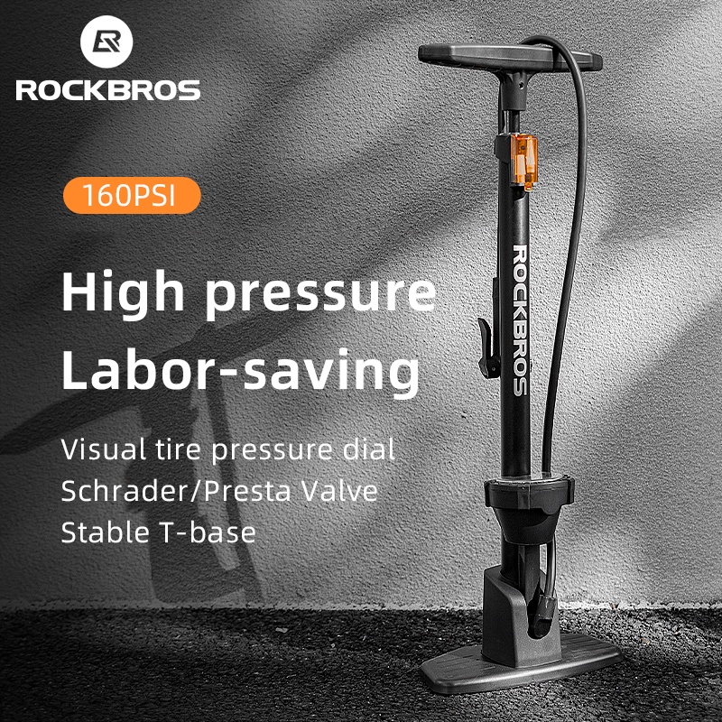 【MY Delivery】ROCKBROS Pump Bicycle 160 PSI High Pressure Visual Tire ...