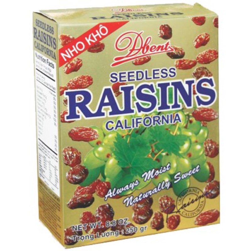 Dbentusa Raisins Yellow Raisins, Box (250g) Shopee Malaysia