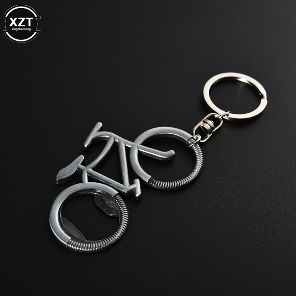 1pcs Retro Bike Key Metal Beer Bike Opener Buckle Key Ring For Lover