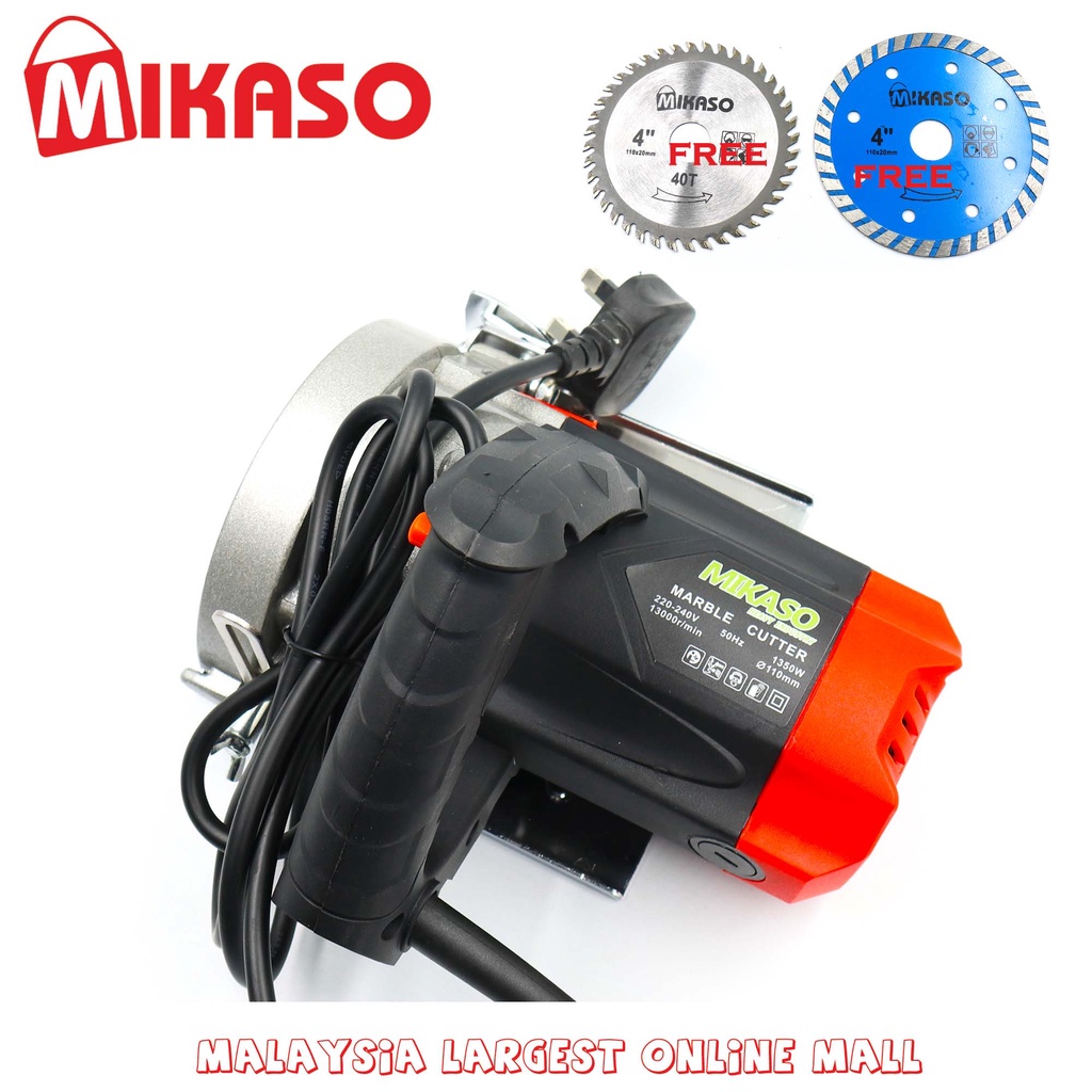 MIKASO Tile Cement Wood Marble Cutter Machine 4 inch (Free Diamond and ...