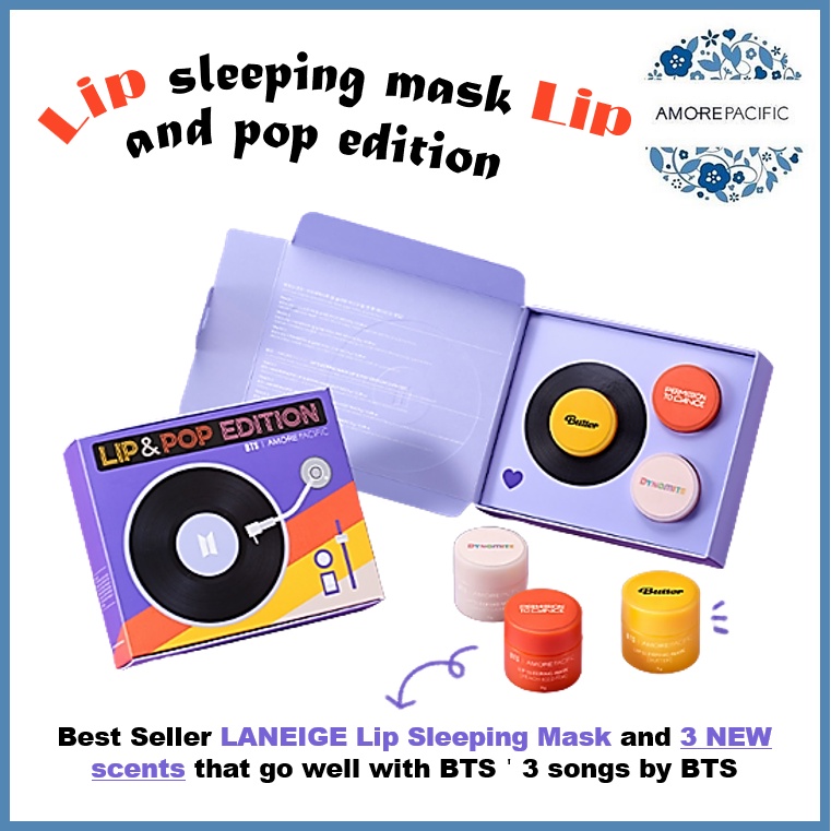 [AMORE PACIFIC] BTS Lip Sleeping Mask Lip & Pop Edition Shopee Malaysia