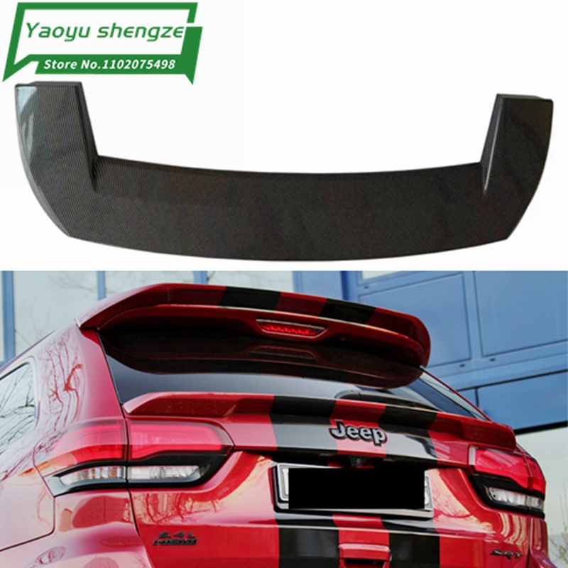 Glossy Black/Carbon Fiber Look Rear Trunk Spoiler Lip Extension Rear ...