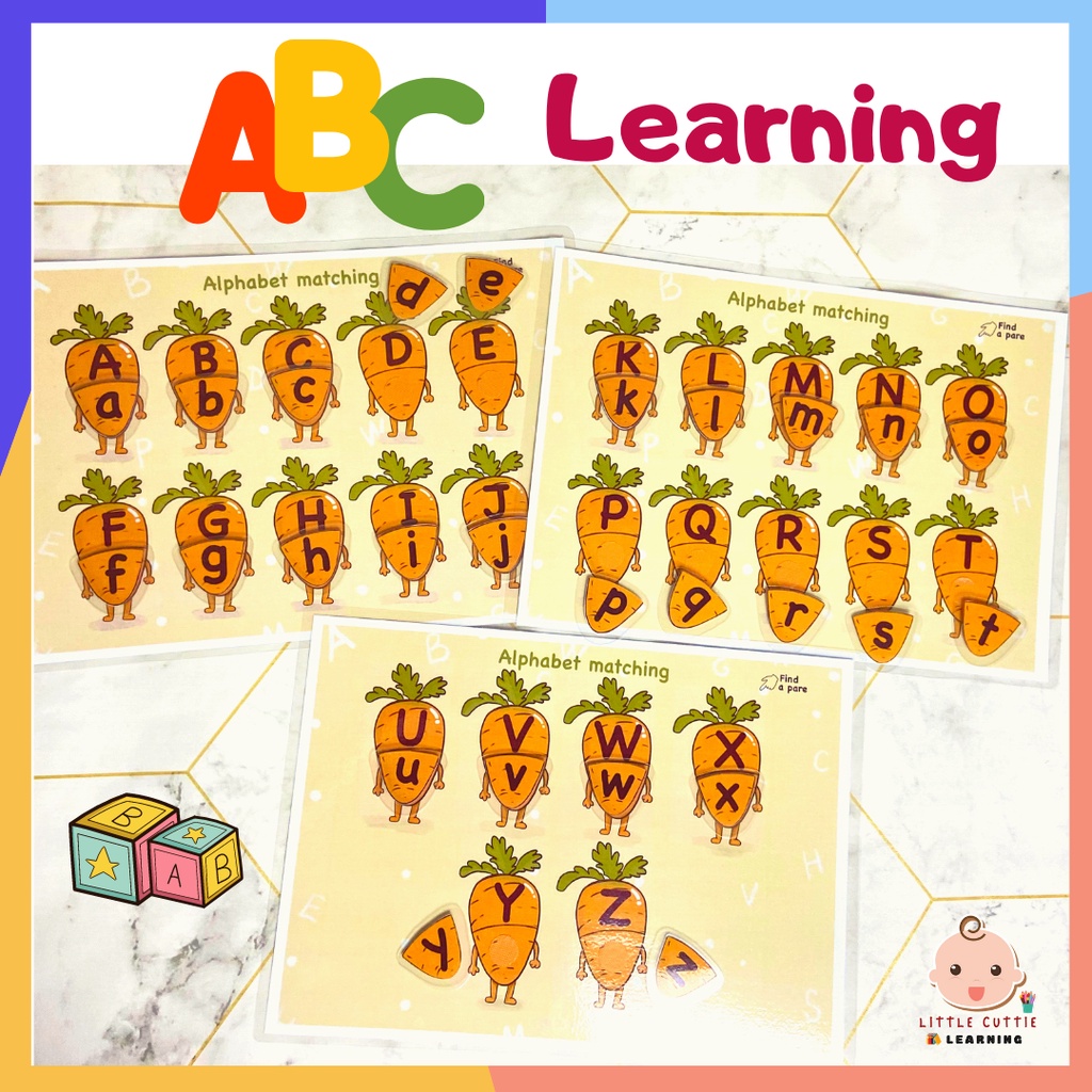 LITTLE CUTTIE - ABC Letter Alphabets Kids Montessori Toys Early ...